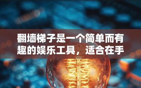 翻墙梯子是一个简单而有趣的娱乐工具,适合在手机上使用。以下是一个推荐的翻墙梯子手机应用,帮助您轻松享受翻墙的过程