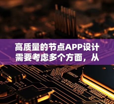 高质量的节点APP设计需要考虑多个方面，从功能到界面，从用户体验到视觉设计，都需要精心设计。以下是一些高质量节点APP设计的建议