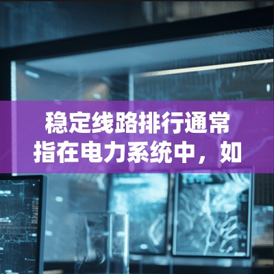 稳定线路排行通常指在电力系统中，如何通过分析和比较不同线路的稳定性，来确定哪些线路在特定条件下能够稳定运行，并将其排定为稳定线路。这一排定过程可能基于以下因素
