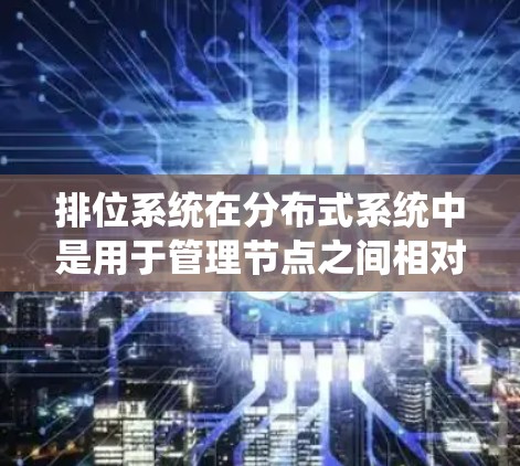 排位系统在分布式系统中是用于管理节点之间相对位置的机制，帮助提升系统的协调效率。以下是对排位系统相关概念的详细分类