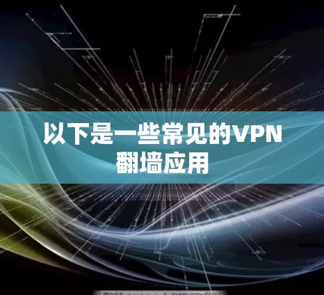 以下是一些常见的VPN翻墙应用