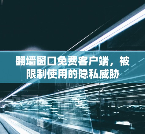 翻墙窗口免费客户端，被限制使用的隐私威胁