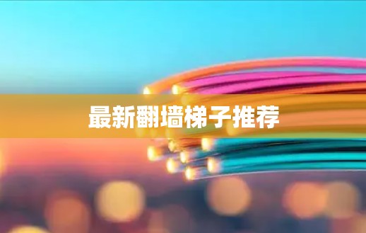 最新翻墙梯子推荐