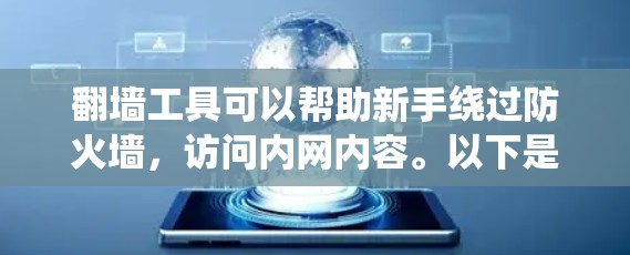 翻墙工具可以帮助新手绕过防火墙，访问内网内容。以下是一些入门体验的建议