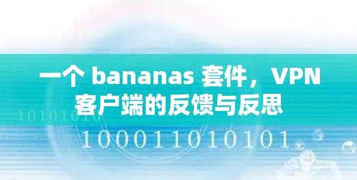 一个 bananas 套件，<strong>VPN客户端</strong>的反馈与反思