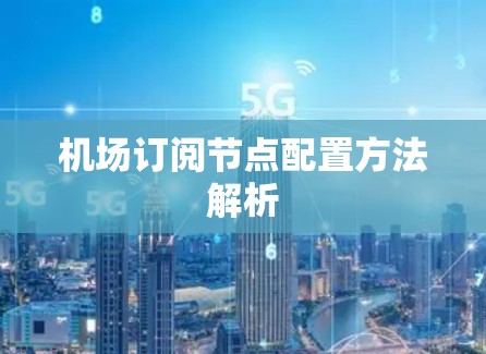 机场订阅节点配置方法解析