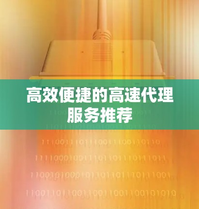 高效便捷的高速代理服务推荐