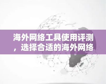 海外网络工具使用评测，选择合适的海外网络工具