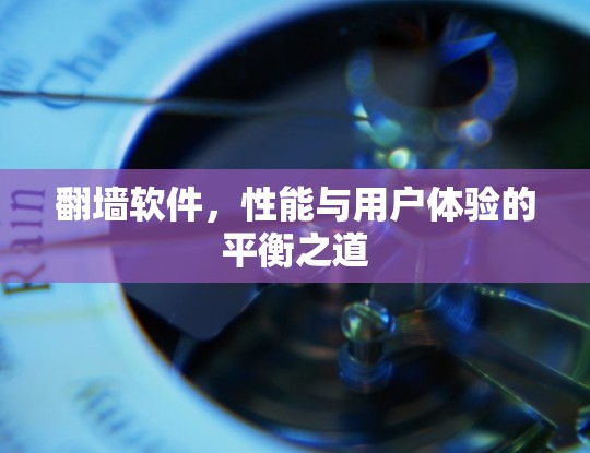 翻墙软件,性能与用户体验的平衡之道 翻墙软件,性能与用户体验的平衡之道