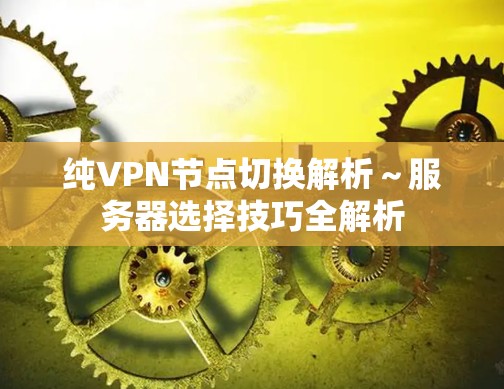纯VPN节点切换解析～服务器选择技巧全解析