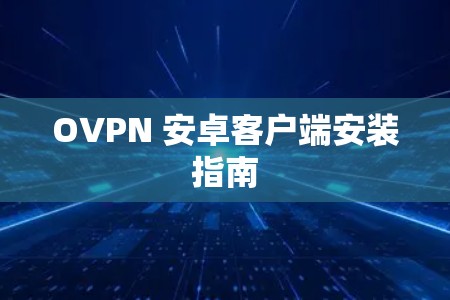 OVPN 安卓客户端安装指南
