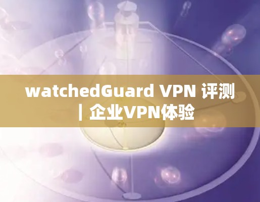 watchedGuard VPN 评测|企业VPN体验 watchedGuard VPN 评测|企业VPN体验