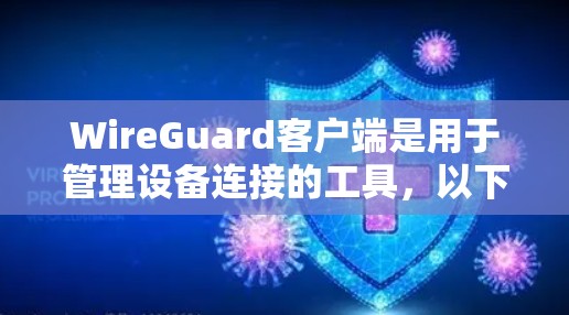 WireGuard客户端是用于管理设备连接的工具,以下是使用WireGuard客户端管理设备连接的步骤和方法 WireGuard客户端是用于管理设备连接的工具,以下是使用WireGuard客户端管理设备连接的步骤和方法