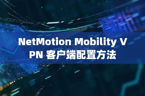 NetMotion Mobility VPN 客户端配置方法
