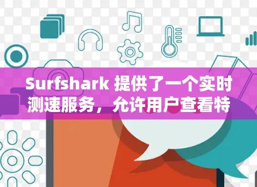 Surfshark 提供了一个实时测速服务,允许用户查看特定节点的网络环境。以下是一些全球网络的测速数据,供参考
