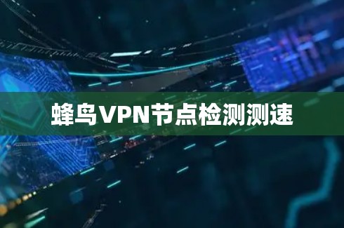 蜂鸟VPN节点检测测速 蜂鸟VPN节点检测测速