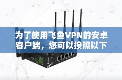 为了使用飞鱼VPN的安卓客户端,您可以按照以下步骤操作