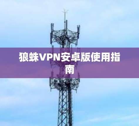 狼蛛VPN安卓版使用指南 狼蛛VPN安卓版使用指南