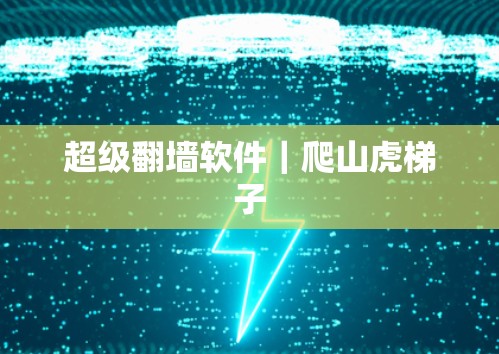 超级翻墙软件｜爬山虎梯子