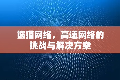 熊猫网络，高速网络的挑战与解决方案