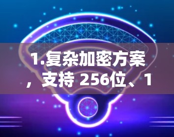 1.复杂加密方案,支持 256位、128位和 496位加密级别,确保数据安全