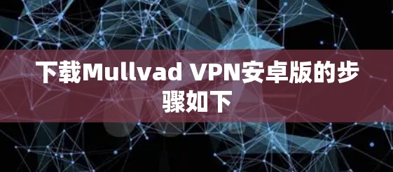 下载Mullvad VPN安卓版的步骤如下 下载Mullvad VPN安卓版的步骤如下