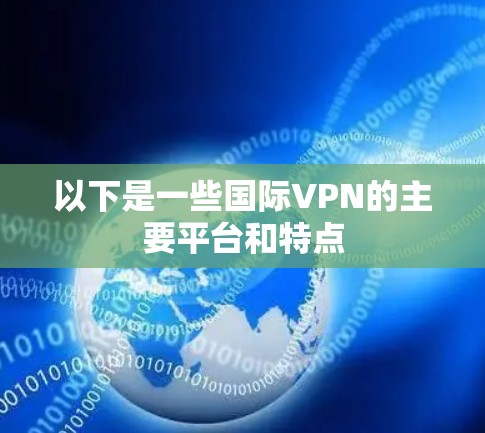 以下是一些国际VPN的主要平台和特点