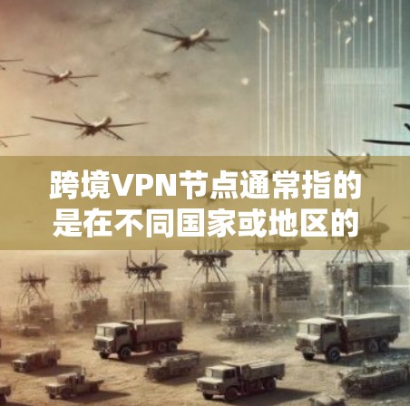 跨境VPN节点通常指的是在不同国家或地区的VPN网络中的连接点,用于实现数据的安全传输和访问。这些节点可以帮助用户在跨国范围内访问本地网络或服务器,同时保护数据的安全性