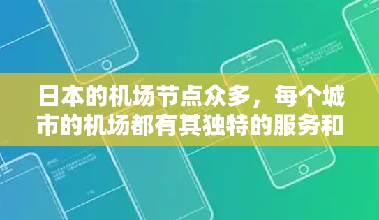 日本的机场节点众多,每个城市的机场都有其独特的服务和吸引力。以下是一些主要的机场节点和它们的特点